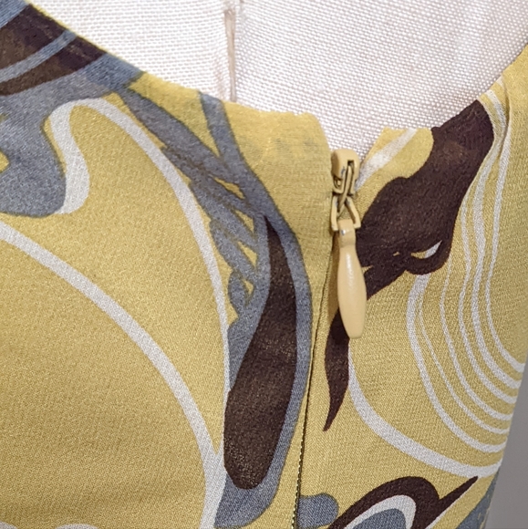 BCBGMaxAzria Silk Drop Waist Handkerchief Hem Dress 0 - Picture 5 of 7